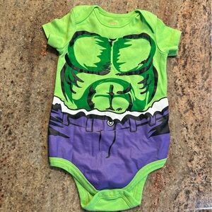 Marvel Hulk Green and Purple Baby One-Piece